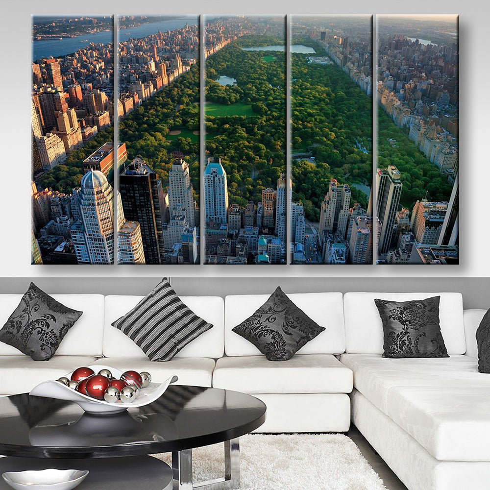 Central Park New York Landscape, Multi Canvas Wall Art Ideas, Multi Pieces Canvas Prints, 3Pcs 5Pcs Multi Panel Wall Art
