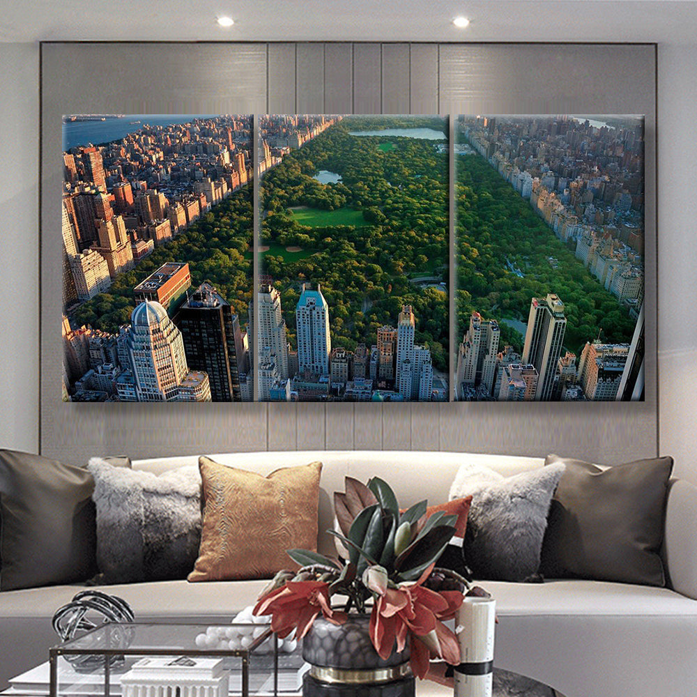Central Park New York Landscape, Multi Canvas Wall Art Ideas, Multi Pieces Canvas Prints, 3Pcs 5Pcs Multi Panel Wall Art