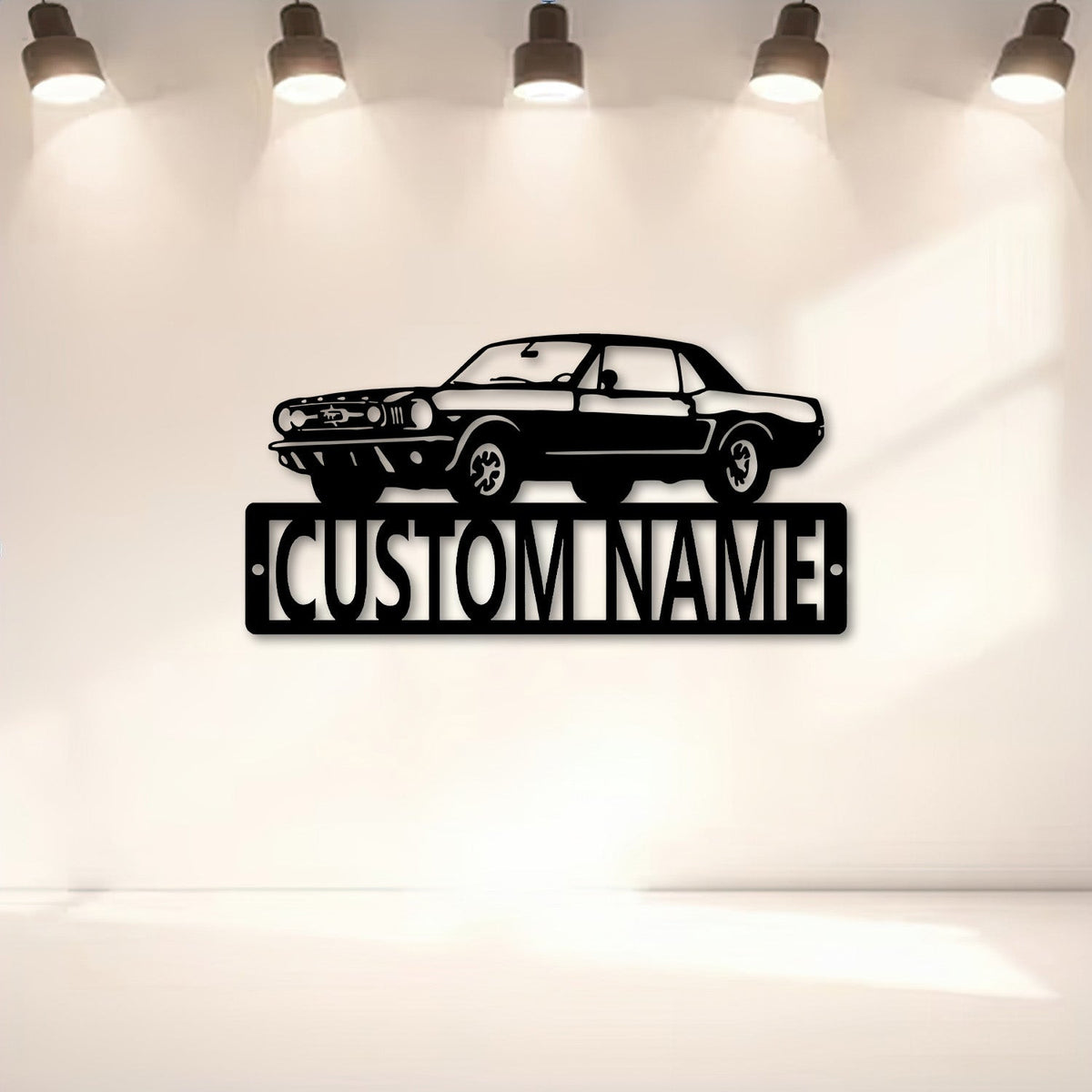 Ford Mustang Metal Sign, 1968 Mustang Garage Sign, Classic Car Metal Wall Art, Custom Car Gift for Dad