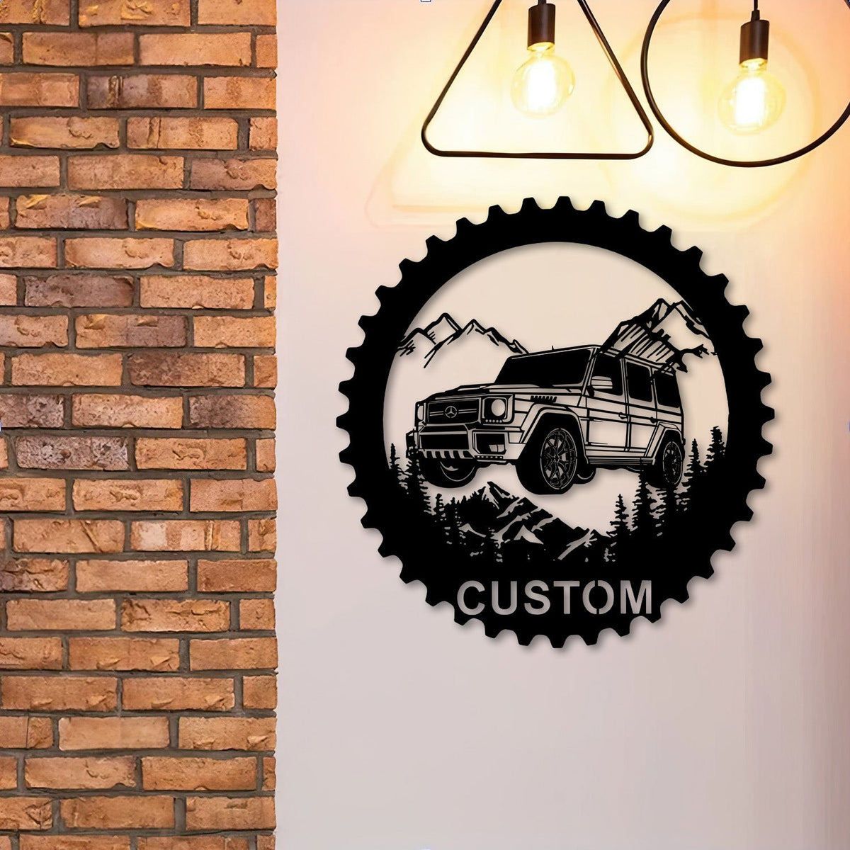 Mercedes G Class Metal Sign, Custom Round Car Metal Wall Art, Personalized Garage Decor, Gift for Men Dad Husband