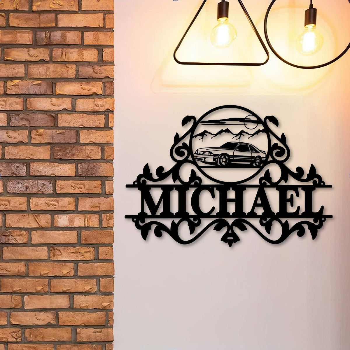 Fox Body Mustang Metal Wall Art, Classic Ford Muscle Car Sign, Custom Garage Decor, Gift for Men Husband
