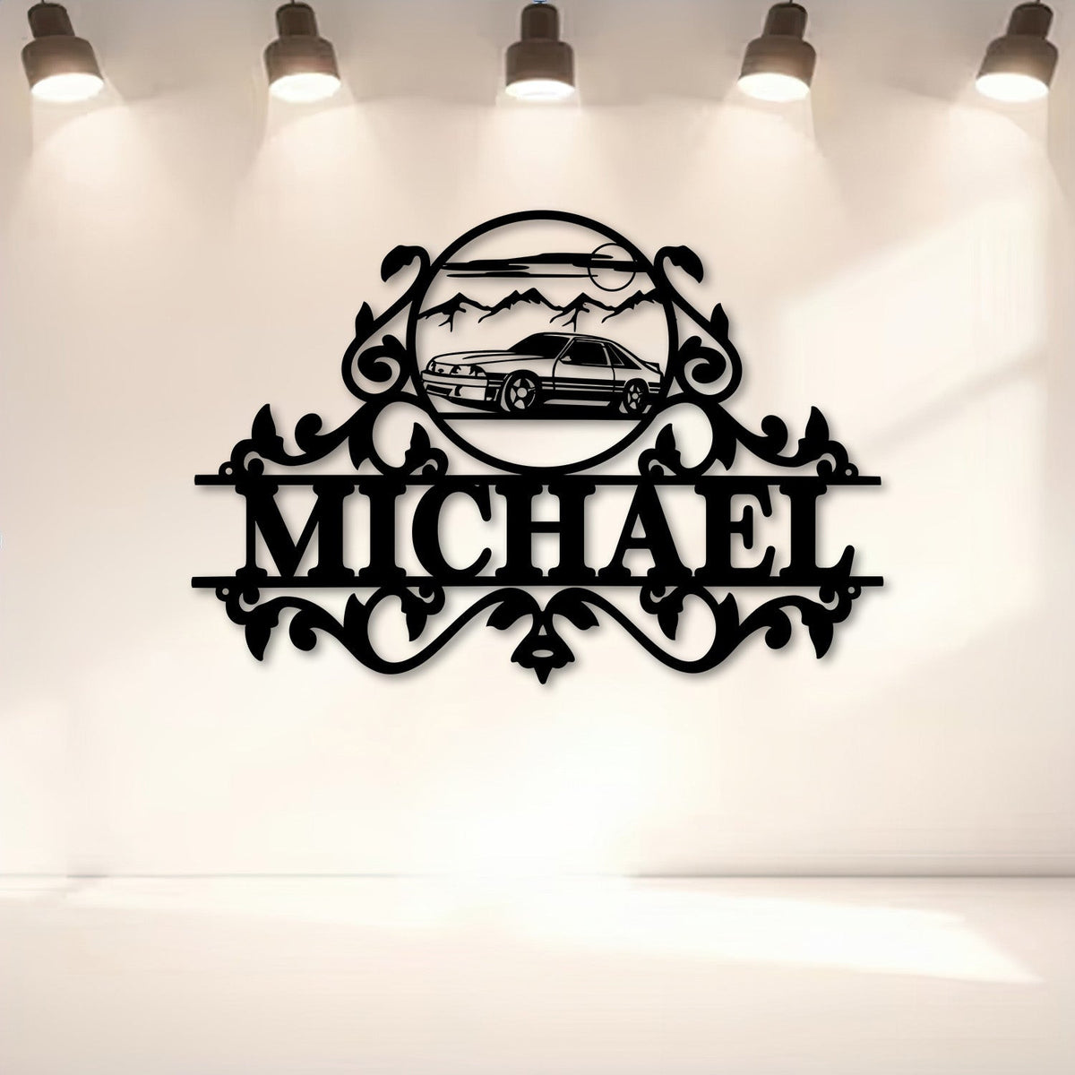 Fox Body Mustang Metal Wall Art, Classic Ford Muscle Car Sign, Custom Garage Decor, Gift for Men Husband