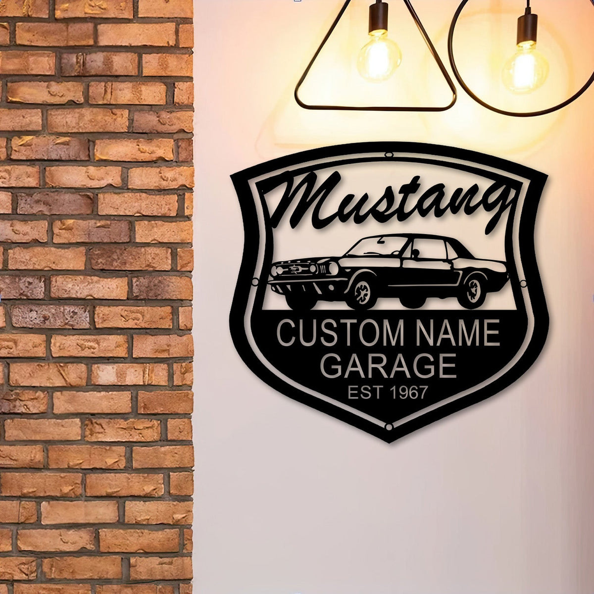 Ford Mustang Metal Sign 1968 Mustang Garage Sign, Classic Muscle Car Wall Art, Gift for Men Dad Husband