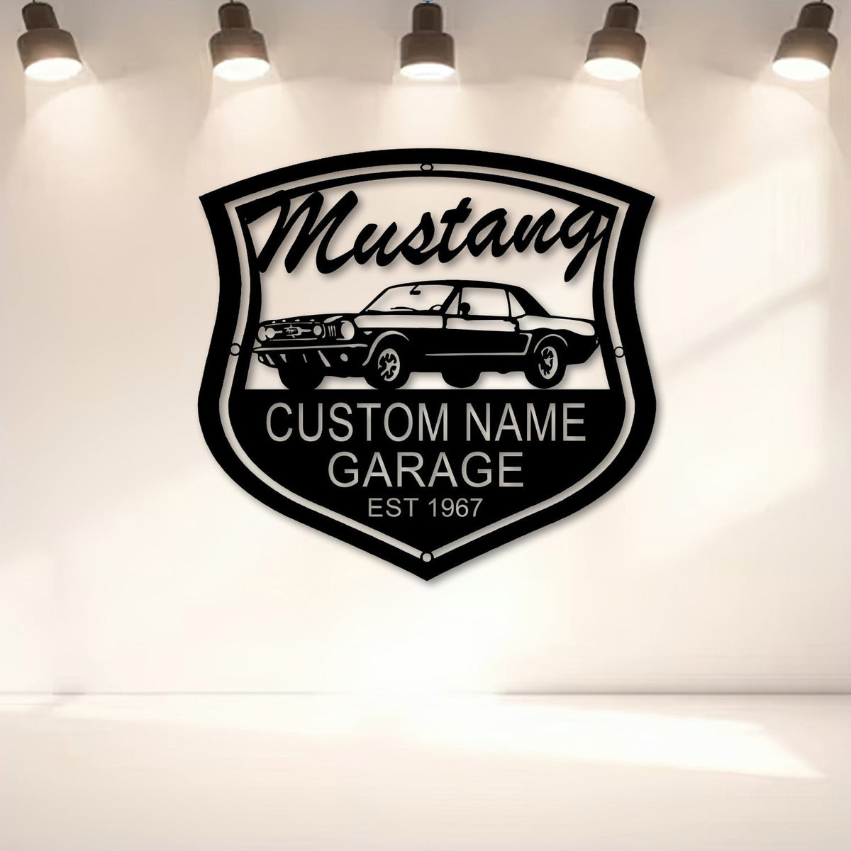 Ford Mustang Metal Sign 1968 Mustang Garage Sign, Classic Muscle Car Wall Art, Gift for Men Dad Husband