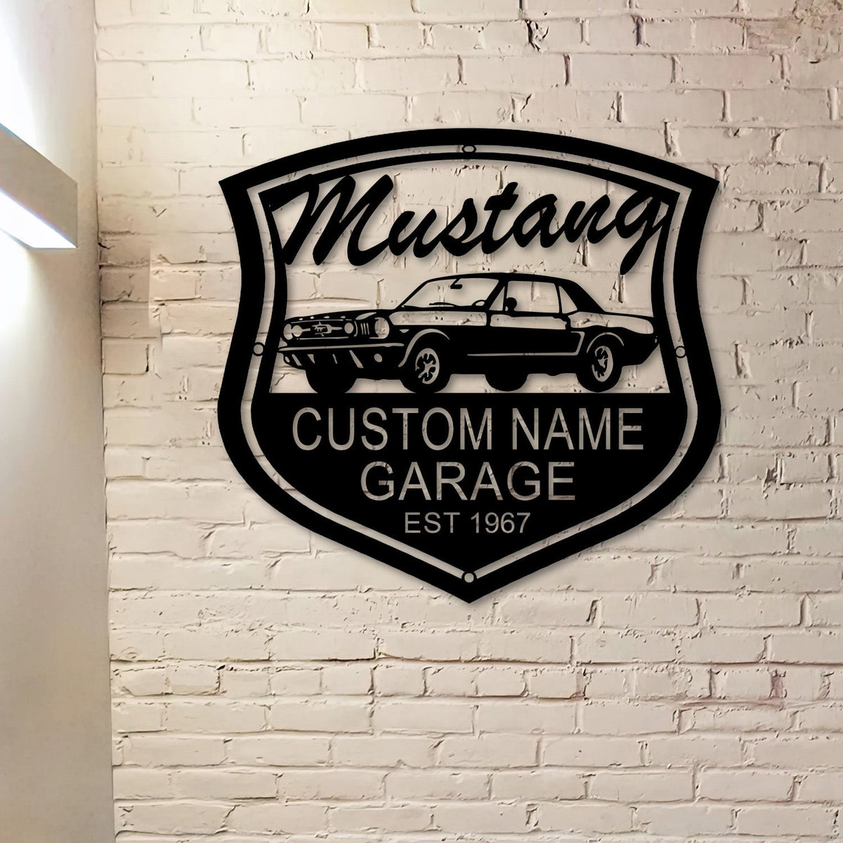 Ford Mustang Metal Sign 1968 Mustang Garage Sign, Classic Muscle Car Wall Art, Gift for Men Dad Husband