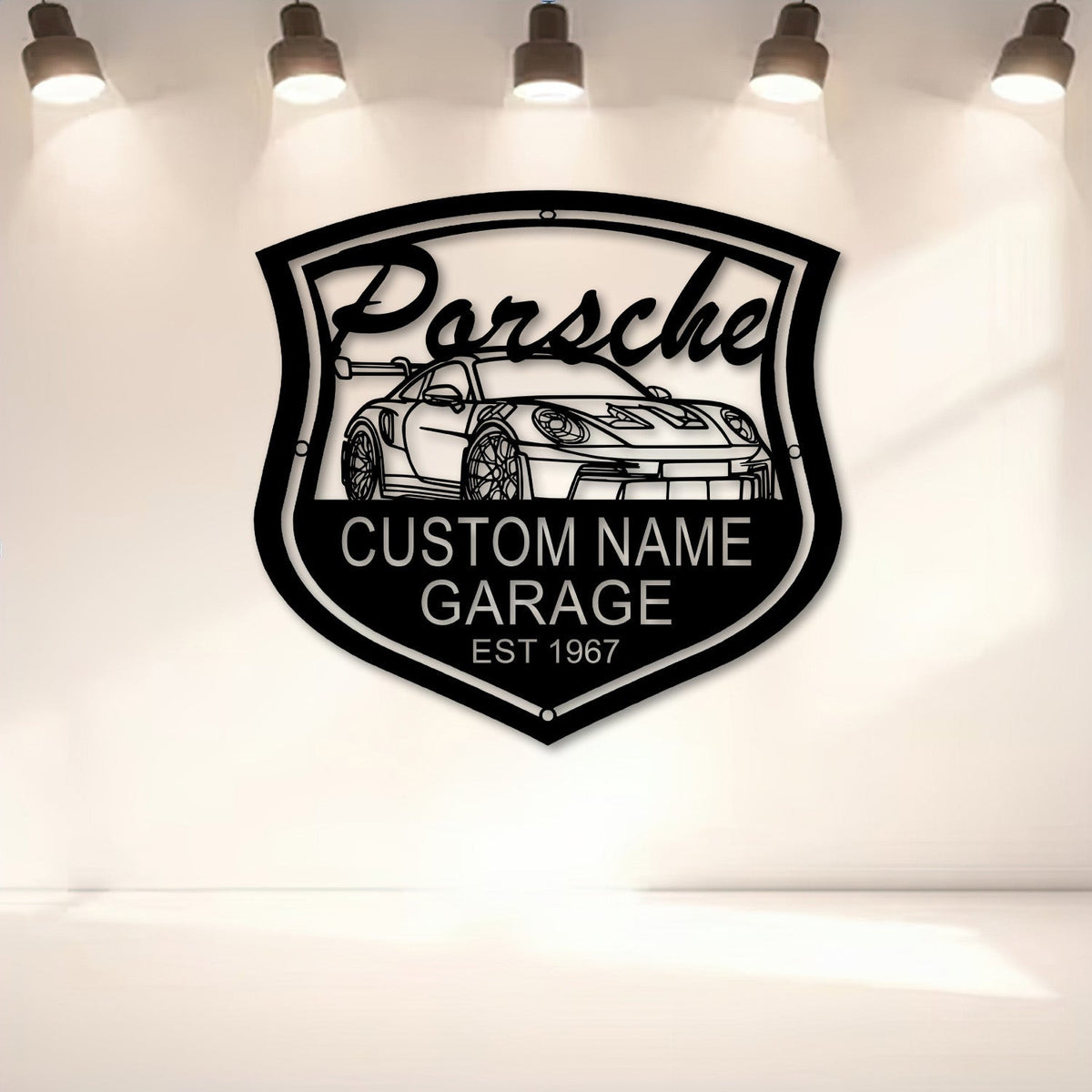 911 992 GT3 RS Angle Silhouette Metal Wall Art, Personalized Car Garage Sign, Custom Auto Decor Gift for Men Dad Husband