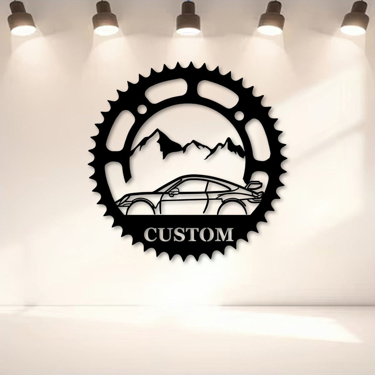 911 GT3 Model 992 Classic Metal Silhouette Wall Art for Garage, Custom Name Car Decor Gift for Dad