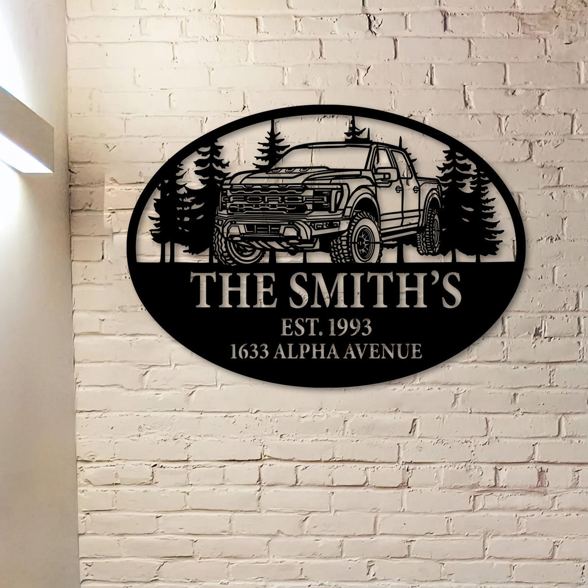 2024 Raptor R Perspective Metal Car Silhouette Sign, Personalized Truck Wall Art, Custom Garage Decor, Gift for Husband
