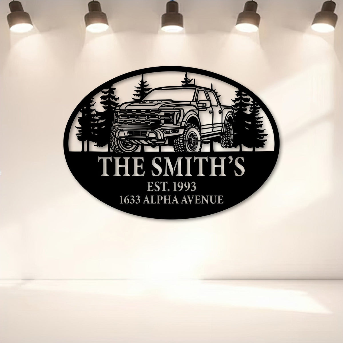 2024 Raptor R Perspective Metal Car Silhouette Sign, Personalized Truck Wall Art, Custom Garage Decor, Gift for Husband