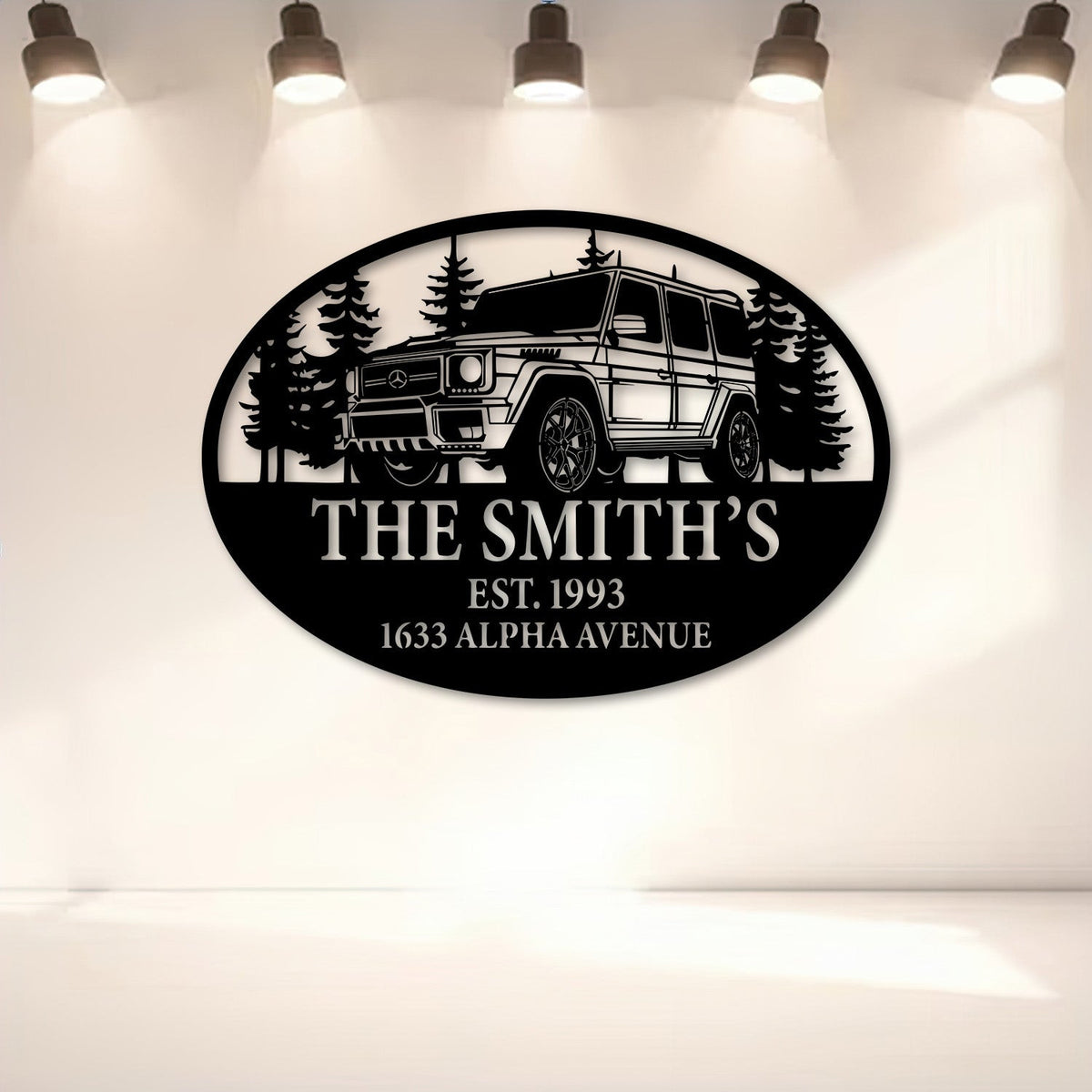 Mercedes G Class Metal Sign, Custom G Wagon Car Silhouette Wall Art, Personalized Garage Decor, Gift for Husband
