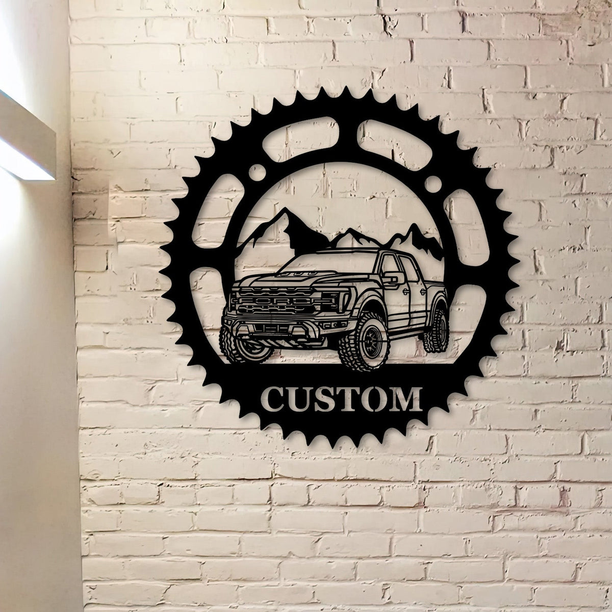 2024 Raptor R Perspective Metal Car Silhouette Sign, Custom Offroad Garage Wall Art Gift for Husband