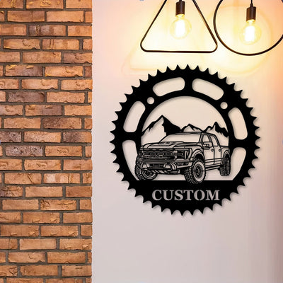 2024 Raptor R Perspective Metal Car Silhouette Sign, Custom Offroad Garage Wall Art Gift for Husband