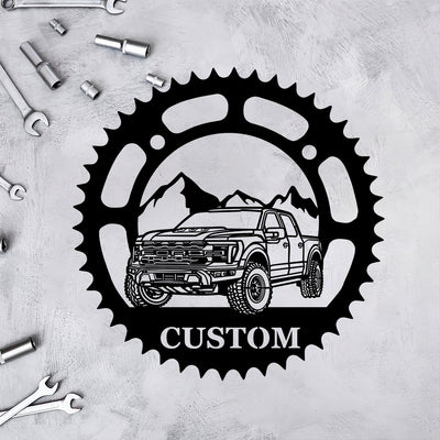 2024 Raptor R Perspective Metal Car Silhouette Sign, Custom Offroad Garage Wall Art Gift for Husband