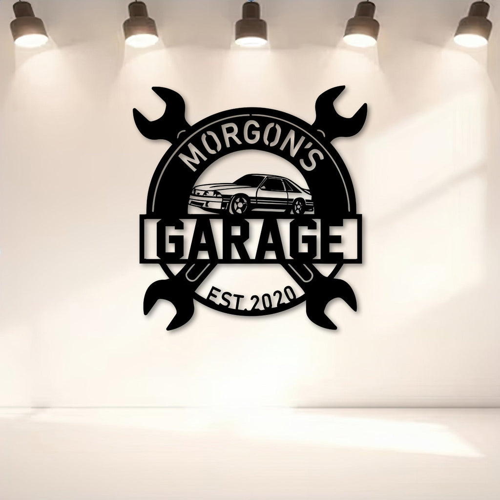 Ford Mustang Fox Body Metal Sign Custom Car Personalized Garage Badge Style Automotive Wall Decor Gift for Husband