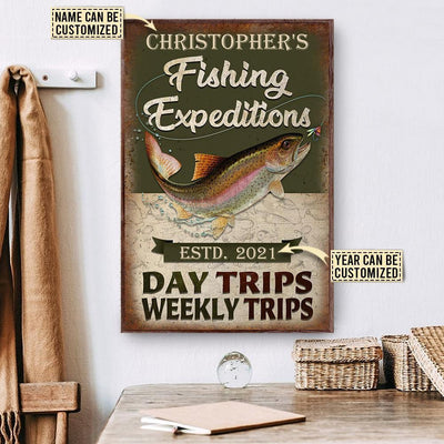 Aeticon Gifts Personalized Fly Fishing Expeditions Canvas