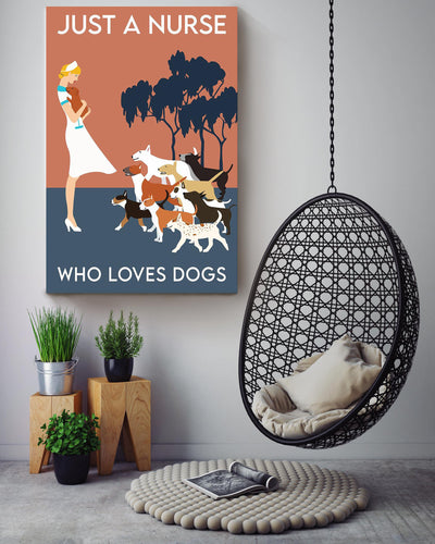 A Nurse Loves Dog Gift For Nurse's Day Gift Canvas