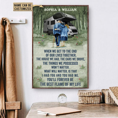 Aeticon Gifts Personalized Camping Motorhome Forever Flame Canvas