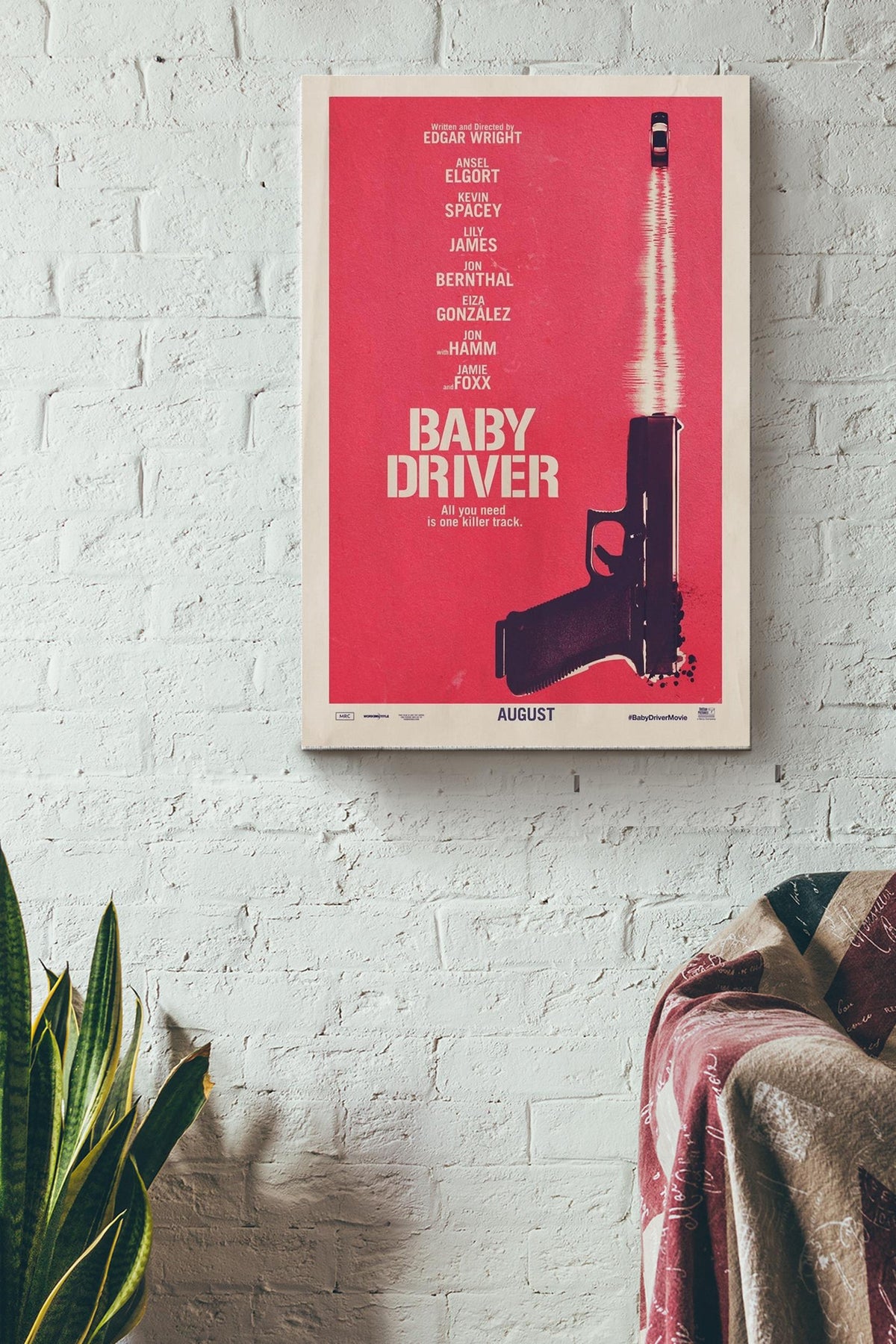 Baby Driver Minimalist Poster Photographic Print Canvas Gallery Wrapped Canvas Framed Gift Idea