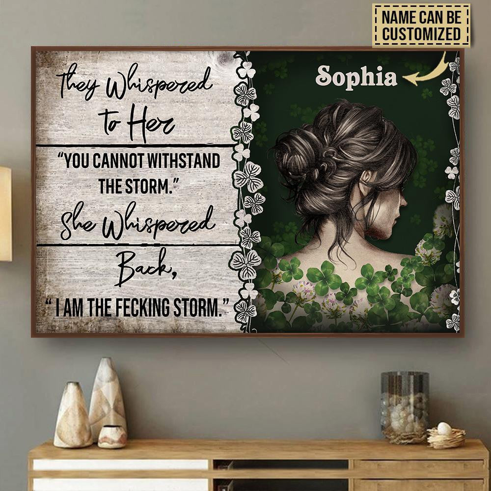 Aeticon Gifts Personalized St Patrick Day Girl The Storm Canvas