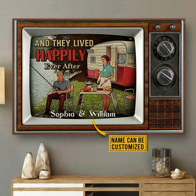 Aeticon Gifts Personalized Camping Screen Lived Happily Canvas