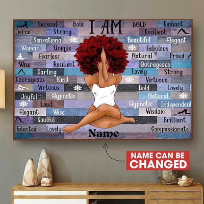 Black Queen Red Hair Canvas Personalized Melanin Woman Print Home Decoration Gift Idea Gift Birthday