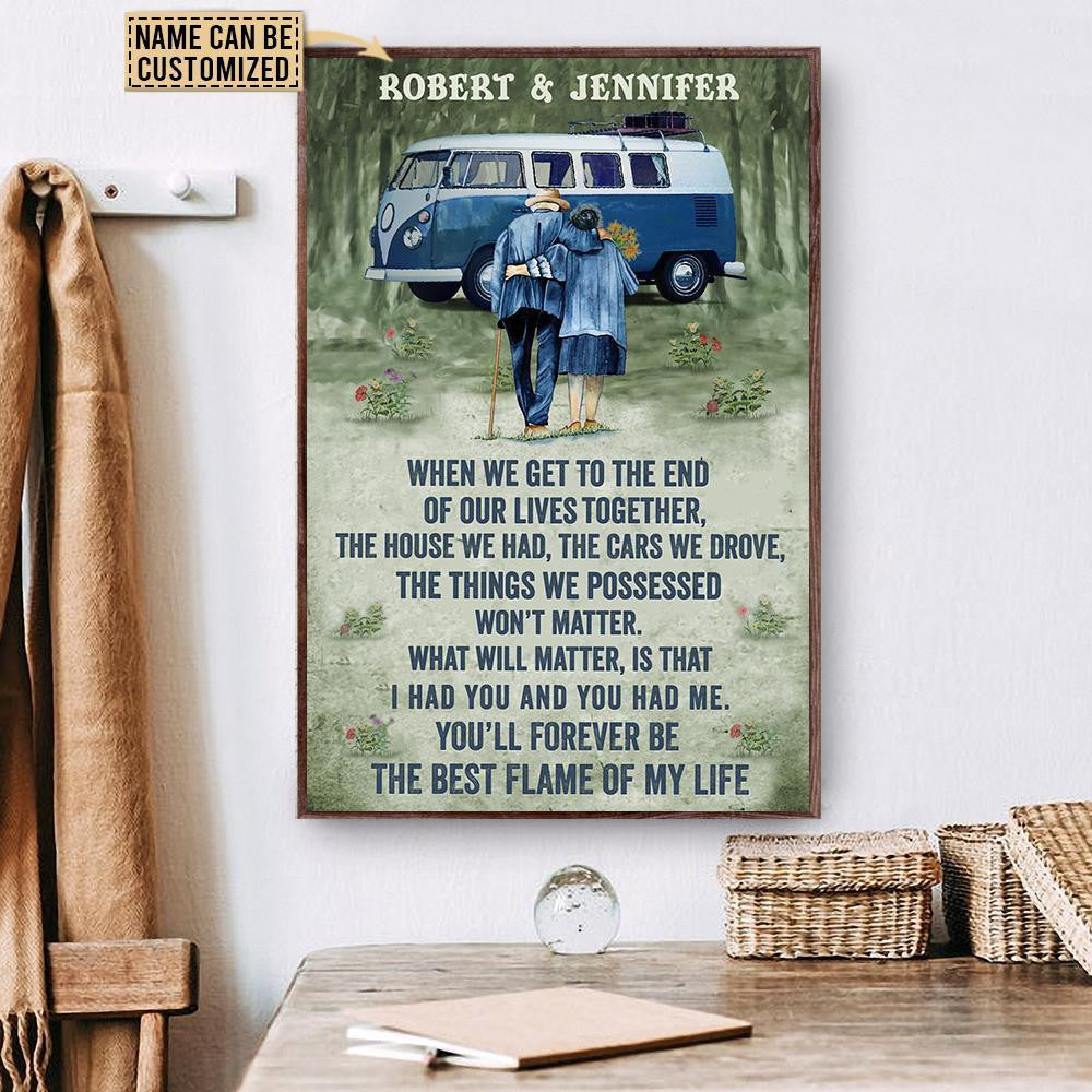 Aeticon Gifts Personalized Camping Van Forever Flame Canvas