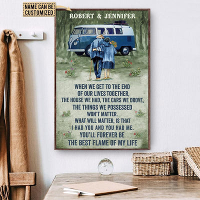 Aeticon Gifts Personalized Camping Van Forever Flame Canvas