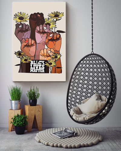 Black Lives Matter Motivation Wall Art Gift For African Flower Shop Flowerist Canvas Framed Prints, Canvas