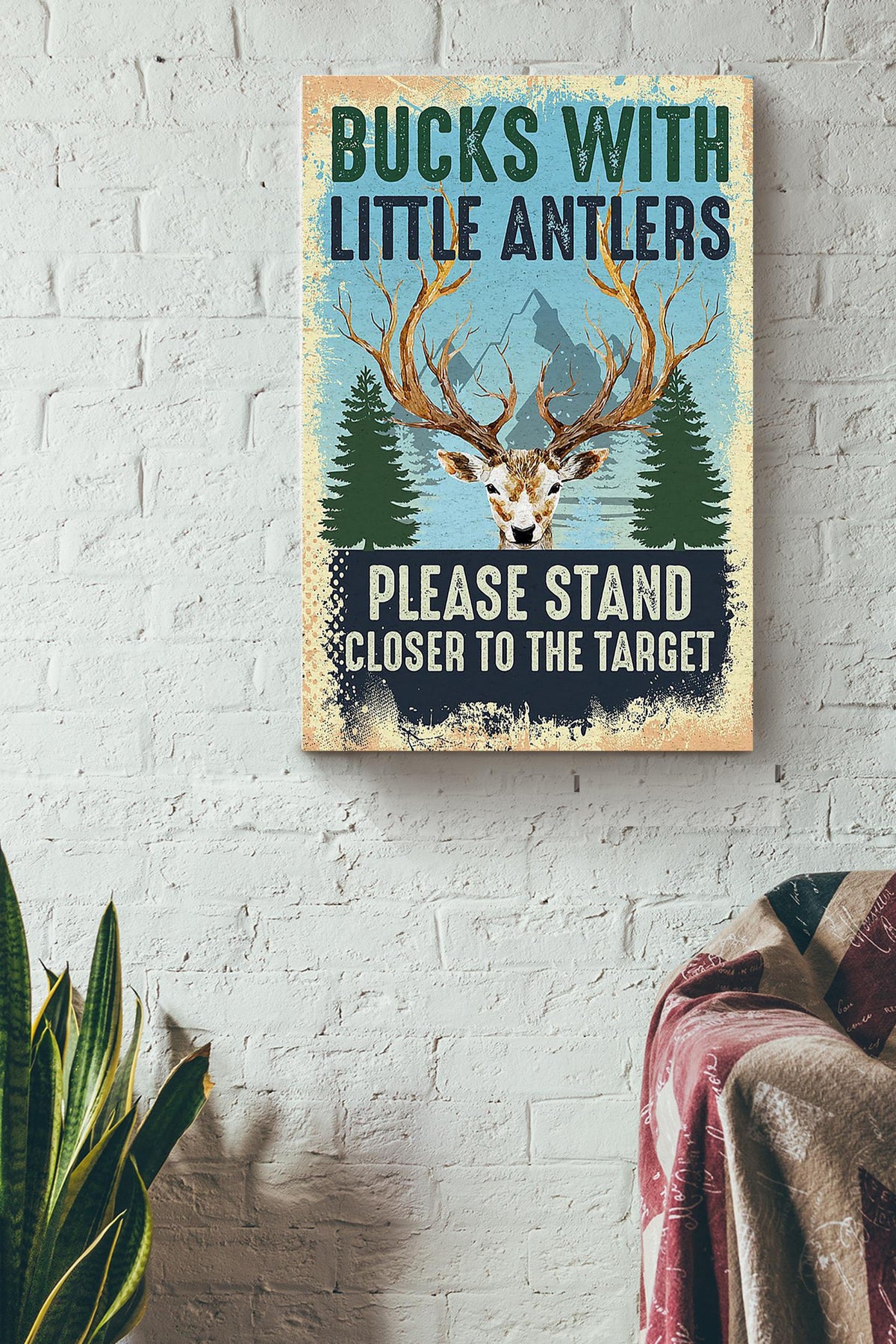 Bucks With Little Antlers Gift For Deer Hunting Lover Hunter Canvas