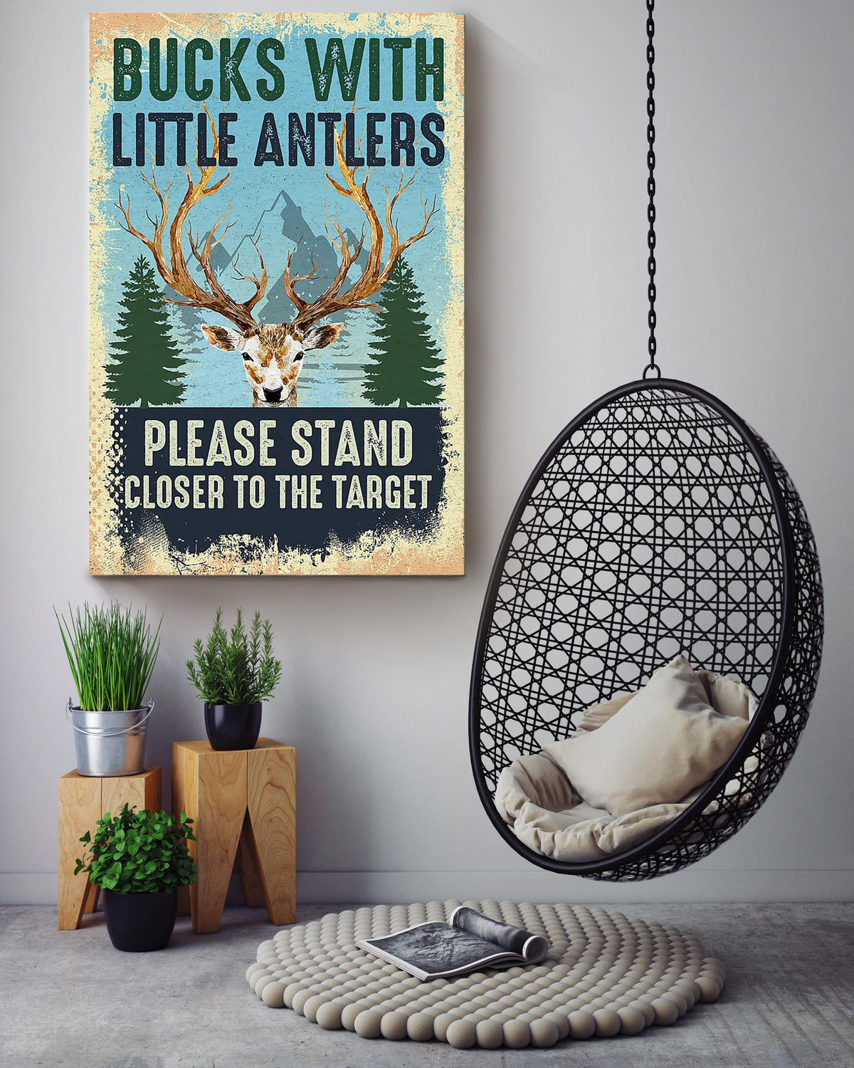 Bucks With Little Antlers Gift For Deer Hunting Lover Hunter Canvas