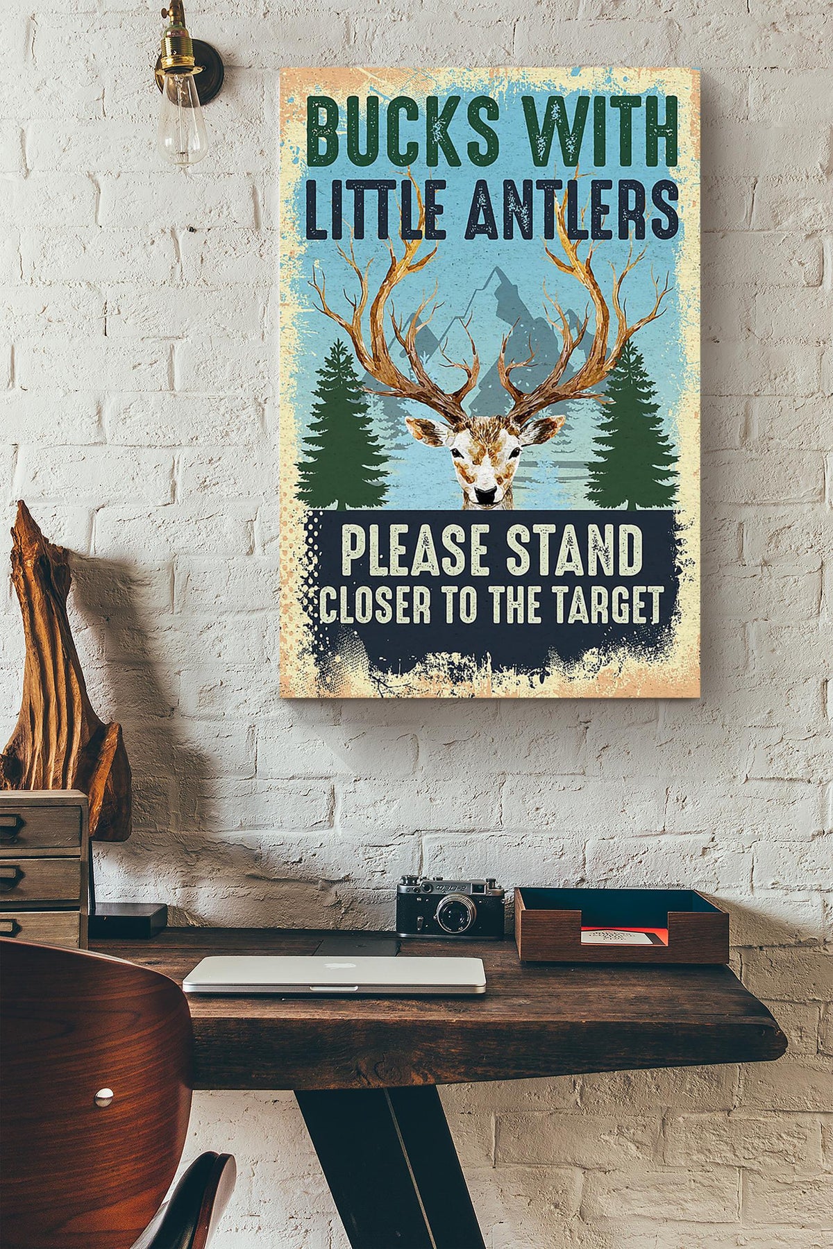 Bucks With Little Antlers Gift For Deer Hunting Lover Hunter Canvas