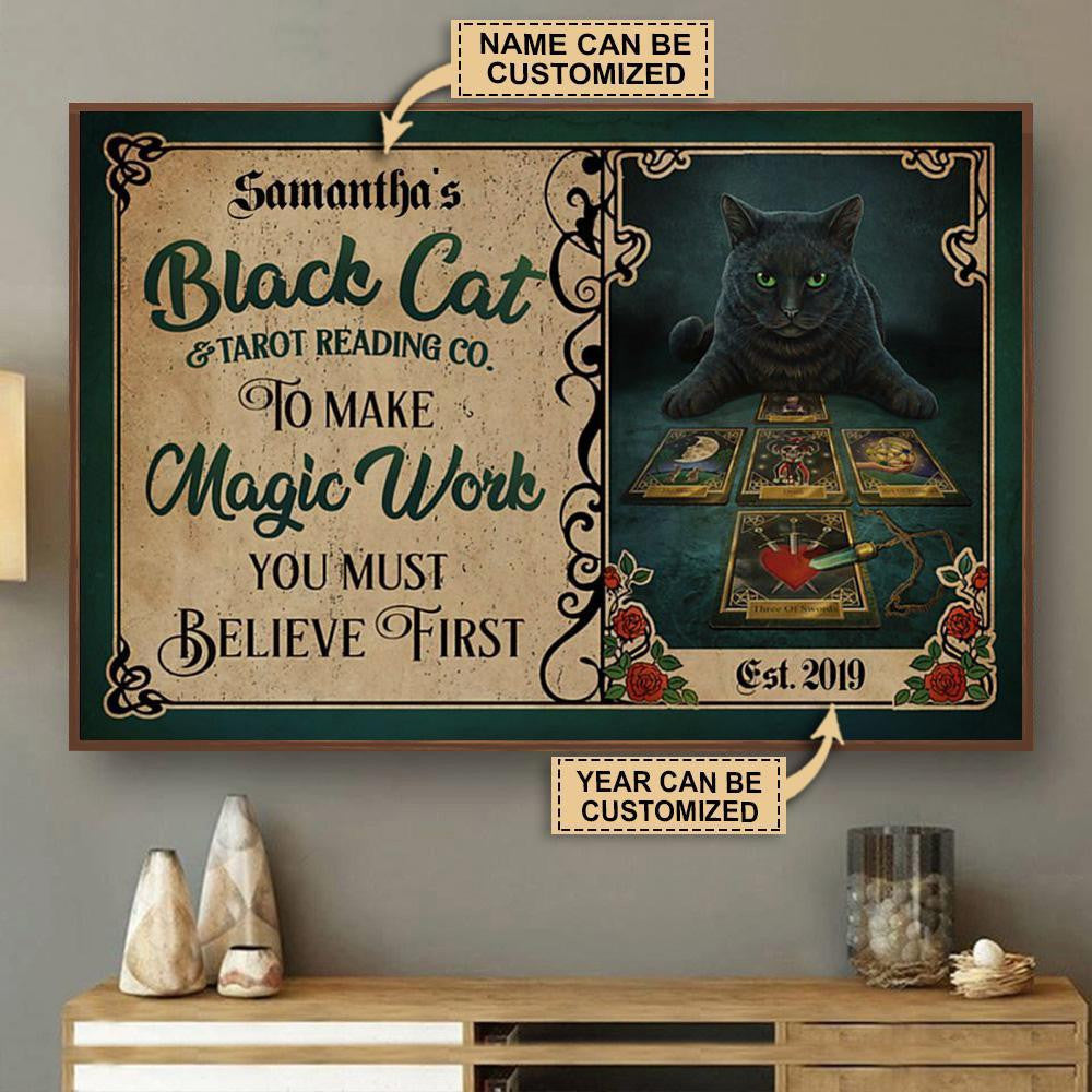 Aeticon Gifts Personalized Black Cat Tarot Reading Company Canvas