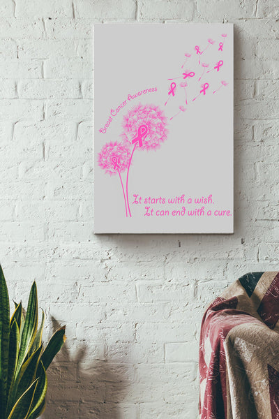 Breast Cancer Poster - Health Wall Art - Gift For Breast Cancer Patient, Hospital Decor Canvas Gallery Wrapped Canvas Framed Gift Idea Framed Prints, Canvas