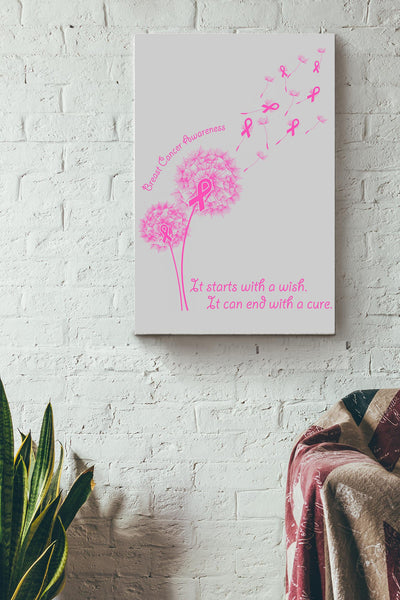 Breast Cancer Poster - Health Wall Art - Gift For Breast Cancer Patient, Hospital Decor Canvas Gallery Wrapped Canvas Framed Gift Idea Framed Prints, Canvas