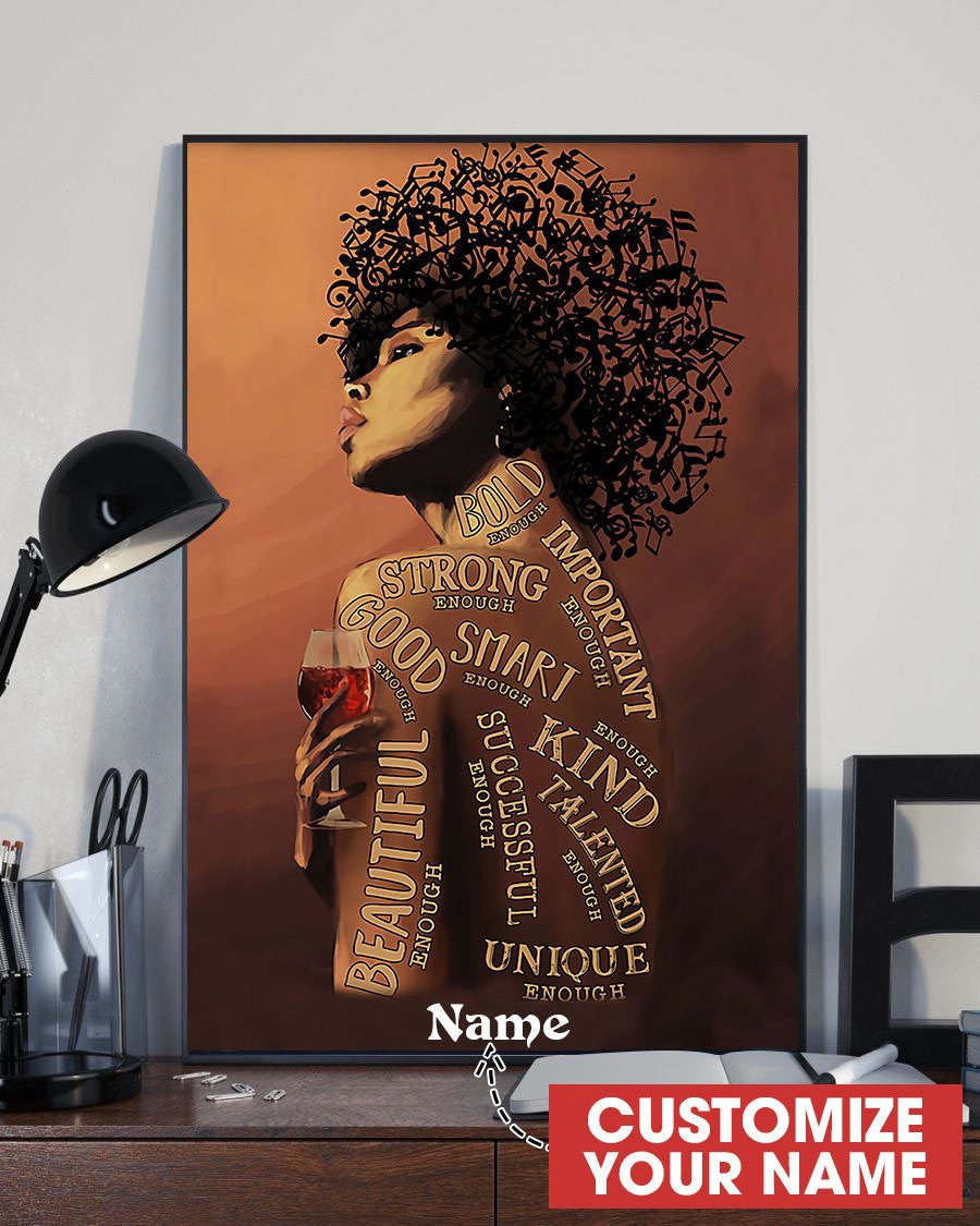 Black Queen Music Relax Canvass Personalized Custom Gift Idea Birthday