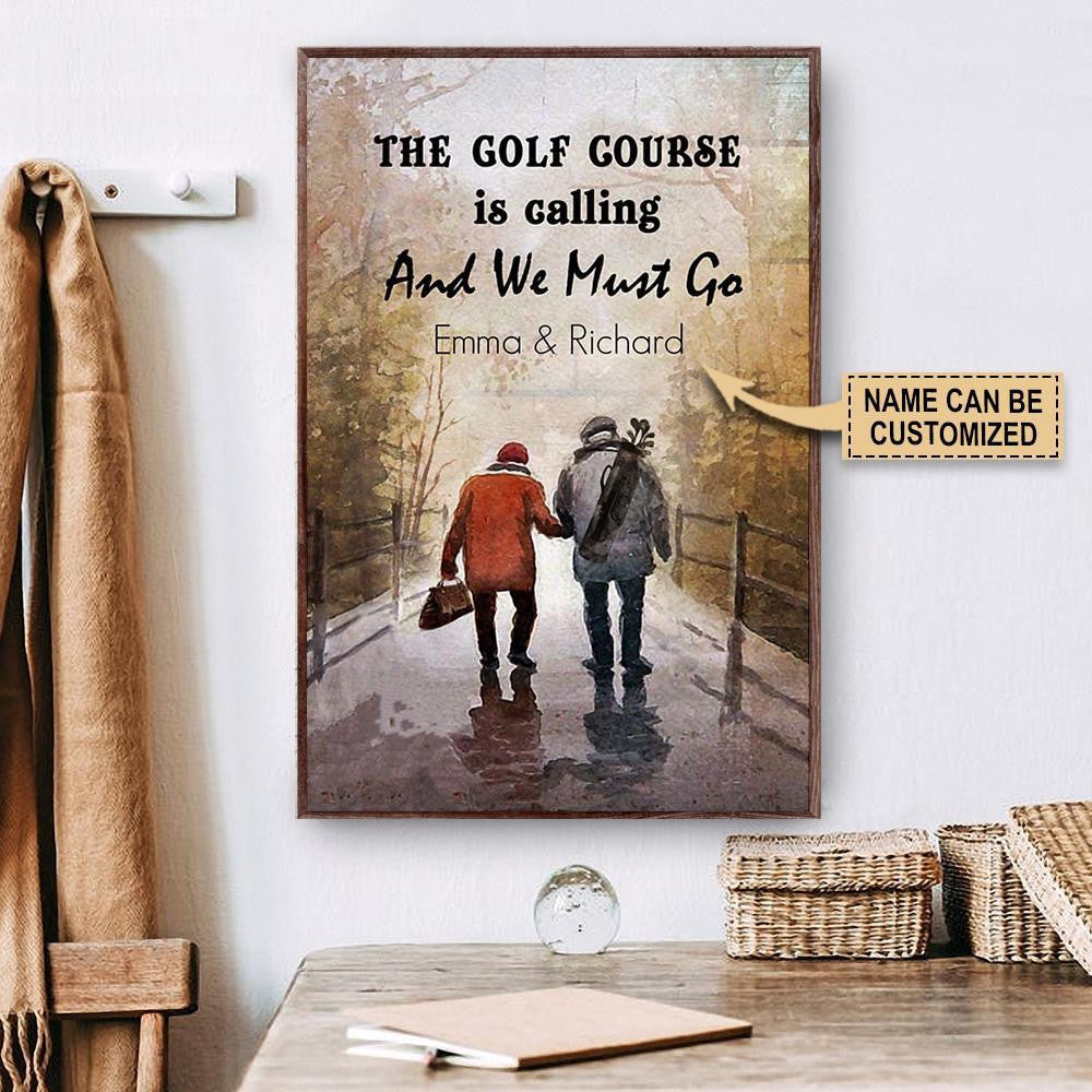 Aeticon Gifts Personalized Golf The Course Is Calling Canvas