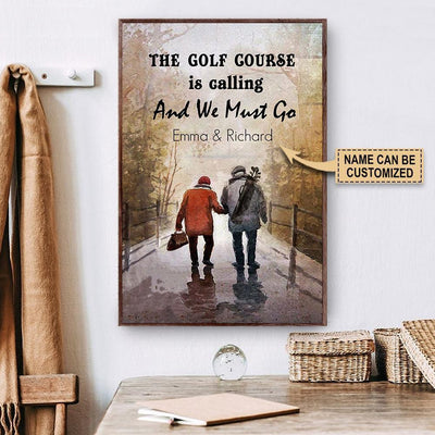 Aeticon Gifts Personalized Golf The Course Is Calling Canvas