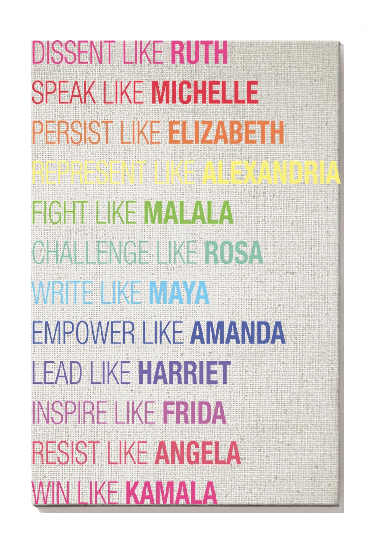 Act Like Powerful Women Feminism Wall Art For Home Decor Canvas Gallery Wrapped Canvas Framed Gift Idea Framed Prints, Canvas