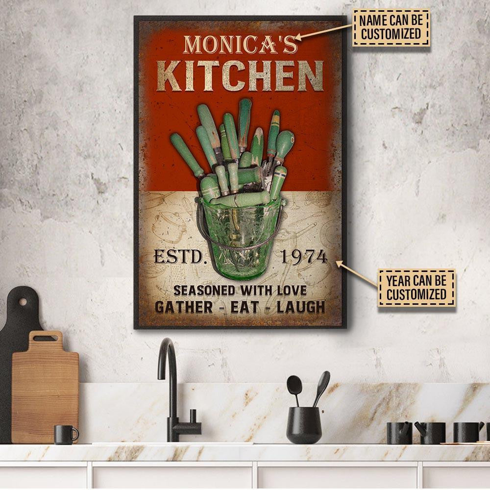 Aeticon Gifts Personalized Cooking Seasoned With Love Canvas