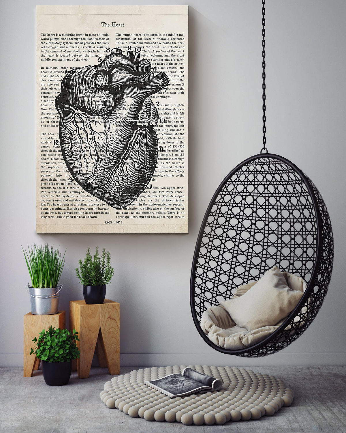 Cardiologist Flower Heart Collection Poster Canvas