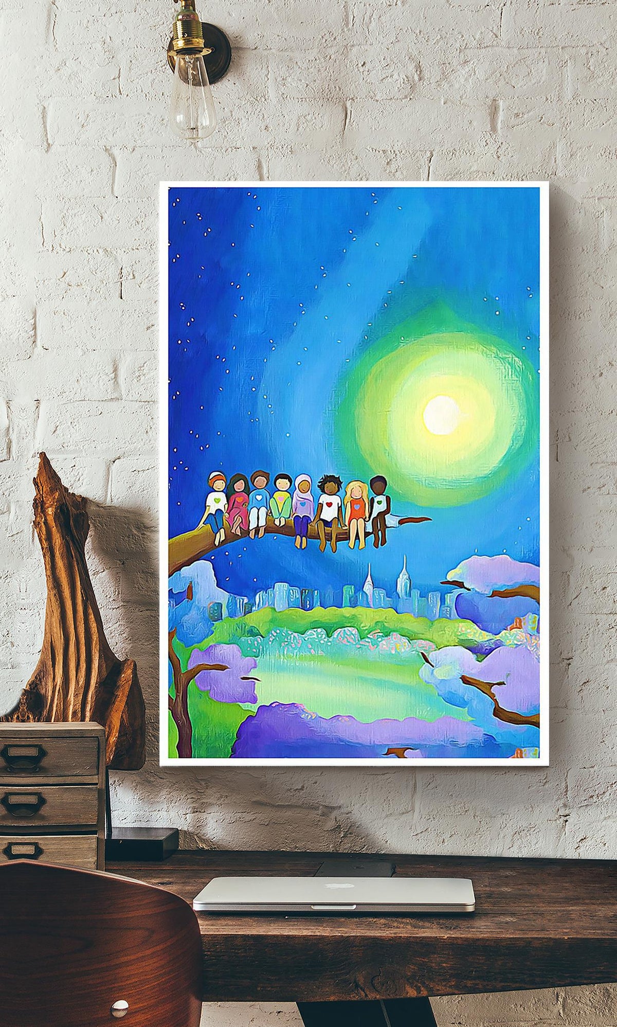 All Are Welcome Equality Wall Art For Nursery Pre School Decor Canvas Gallery Wrapped Canvas Framed Gift Idea Framed Prints, Canvas