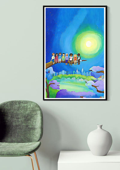 All Are Welcome Equality Wall Art For Nursery Pre School Decor Canvas Gallery Wrapped Canvas Framed Gift Idea Framed Prints, Canvas