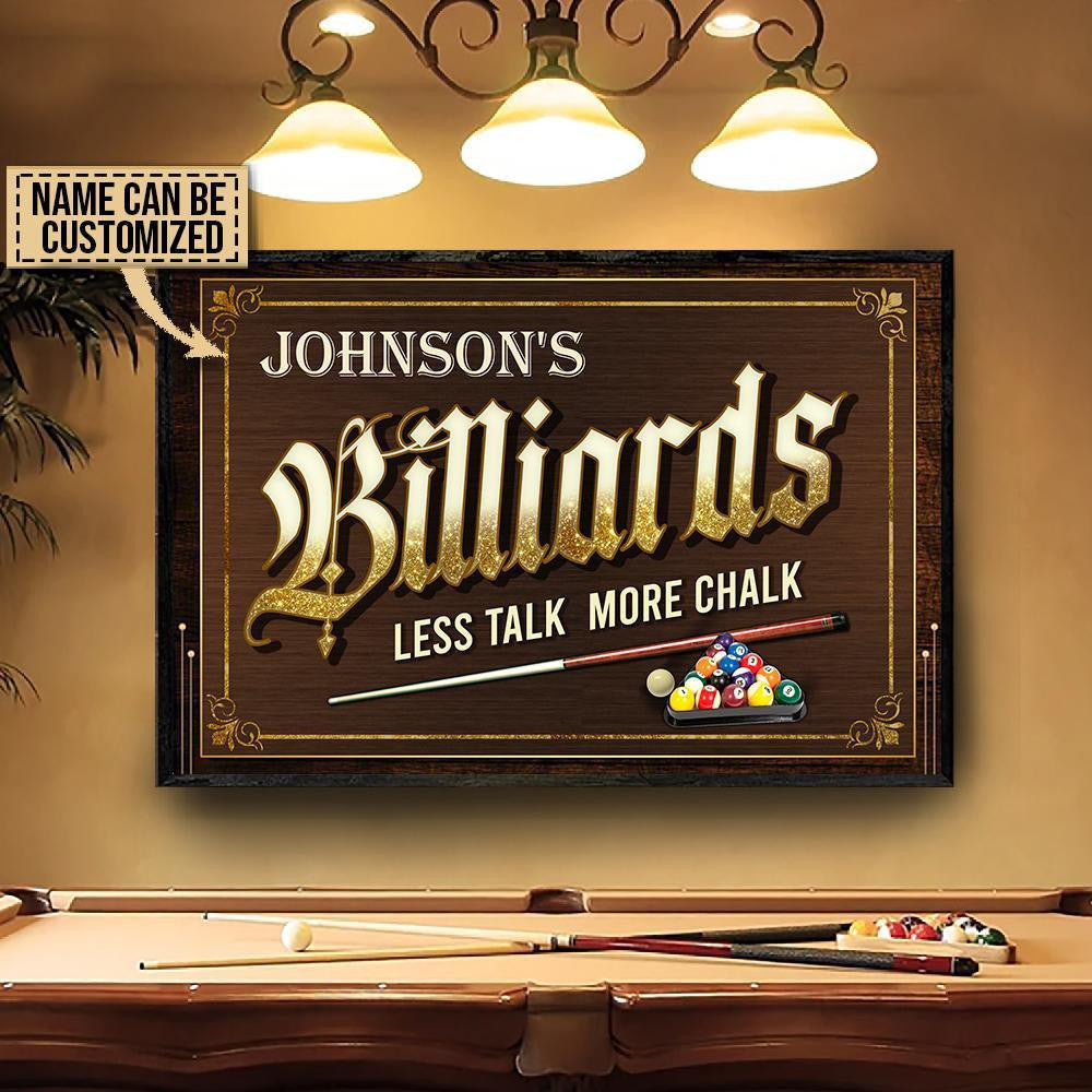 Aeticon Gifts Personalized Billiards Wood More Chalk Canvas