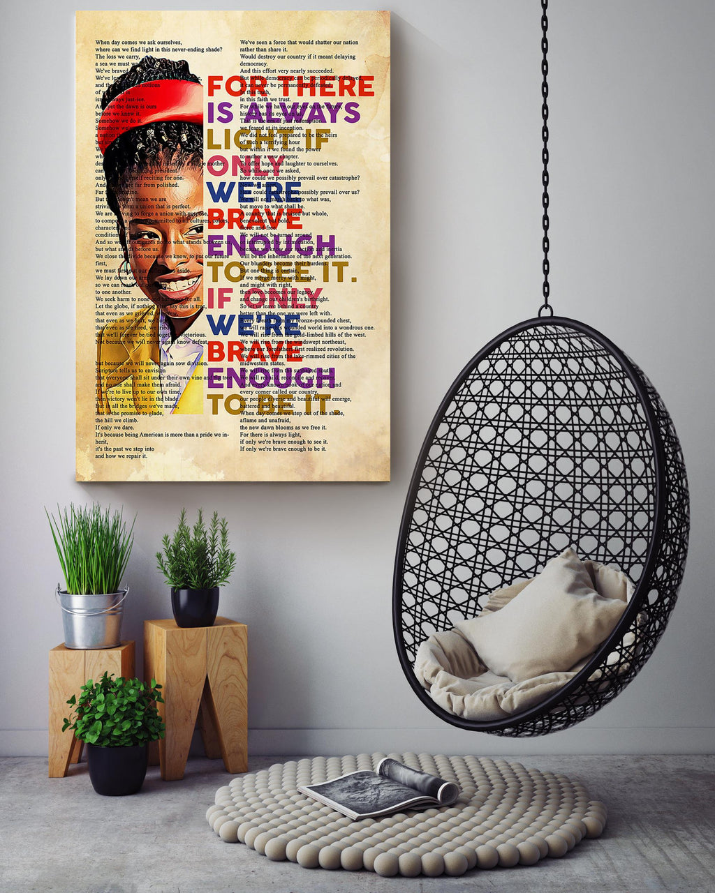 Amanda Gorman There Is Always Light Poem Amanda Gorman Wall Art Gift For Book Lovers Women Canvas Gallery Wrapped Canvas Framed Gift Idea Framed Prints, Canvas