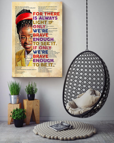 Amanda Gorman There Is Always Light Poem Amanda Gorman Wall Art Gift For Book Lovers Women Canvas Gallery Wrapped Canvas Framed Gift Idea Framed Prints, Canvas