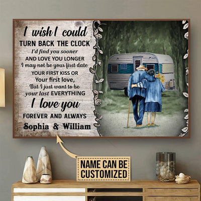 Aeticon Gifts Personalized Camping Turn Back The Clock Canvas