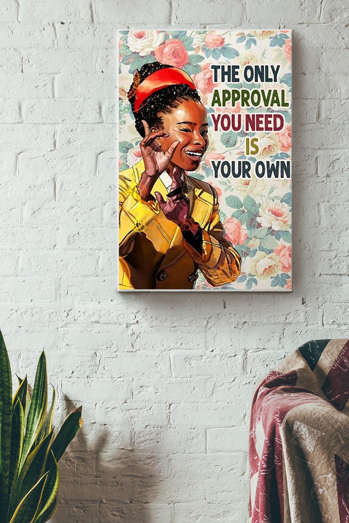 Amanda Gorman With Red Headband For There Is Always Light Decor Poster Canvas Gallery Wrapped Canvas Framed Gift Idea