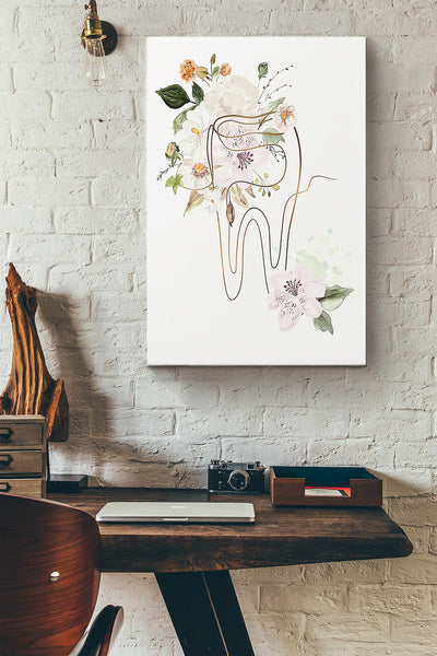 Dental Assistant Teeth Dentist Poster Canvas Gallery Wrapped Canvas Framed Gift Idea