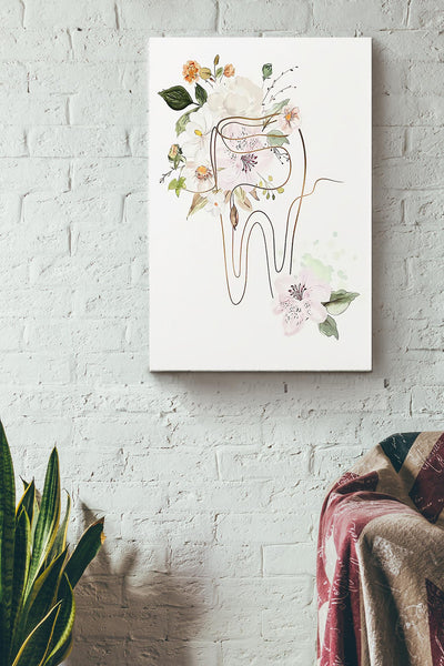 Dental Assistant Teeth Dentist Poster Canvas Gallery Wrapped Canvas Framed Gift Idea