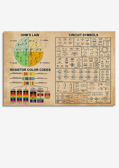 Electrician Circuit Symbols Electricity Knowledge Gift For Lineman